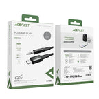 Acefast garso kabelis USB Type C - 3.5mm mini kištukas (samčius) 1.2m, AUX juodas (C1-08) -- Audio Cables