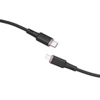 Acefast MFI USB-C - Lightning laidas 1.2 m, 30W, 3A, juodas (C2-01 black)