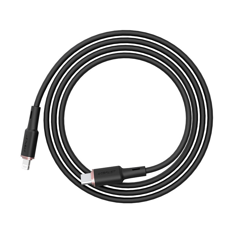 Acefast MFI USB-C - Lightning laidas 1.2 m, 30W, 3A, juodas (C2-01 black)