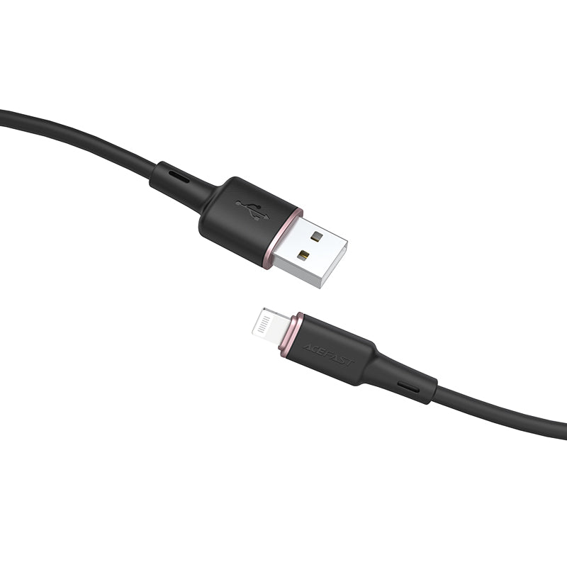 Acefast MFI USB - Lightning laidas 1.2 m, 2.4A, juodas (C2-02 black)