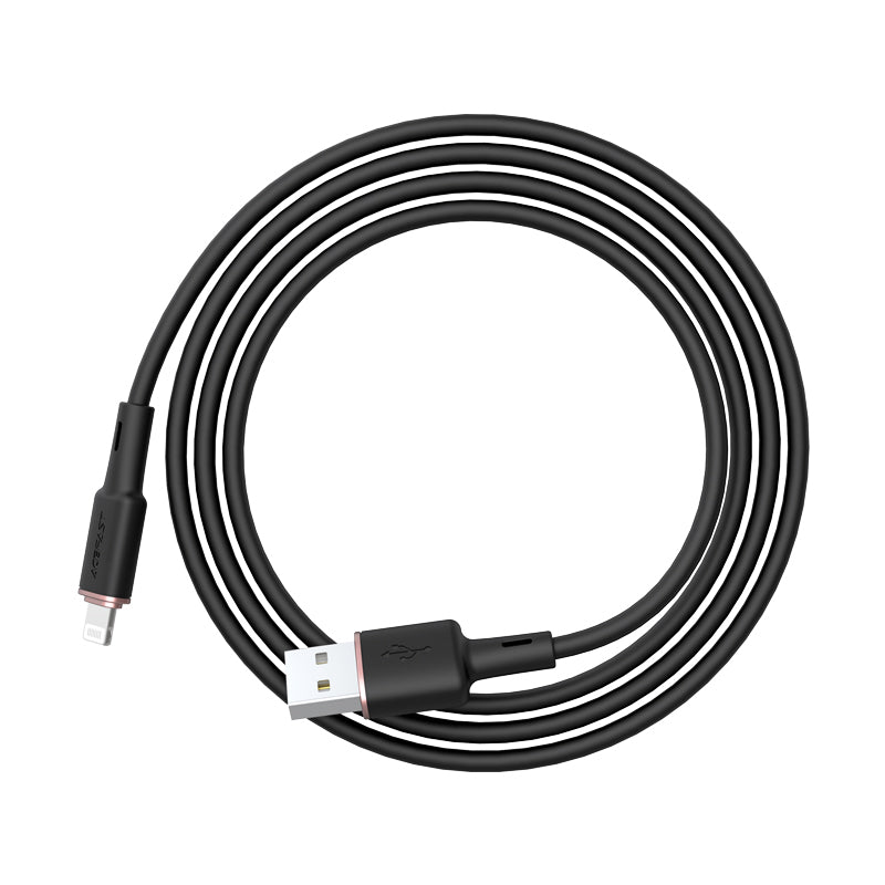 Acefast MFI USB - Lightning laidas 1.2 m, 2.4A, juodas (C2-02 black)