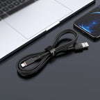 Acefast MFI USB - Lightning laidas 1.2 m, 2.4A, juodas (C2-02 black)
