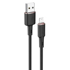 Acefast MFI USB - Lightning laidas 1.2 m, 2.4A, juodas (C2-02 black)