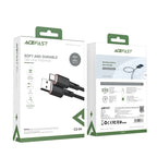 Acefast USB - USB-C laidas 1.2 m, 3A, juodas (C2-04 black)