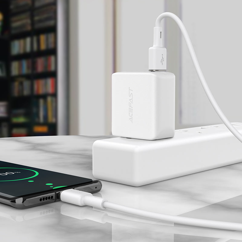 Acefast USB - USB-C laidas 1.2 m, 3A, baltas (C2-04 white)