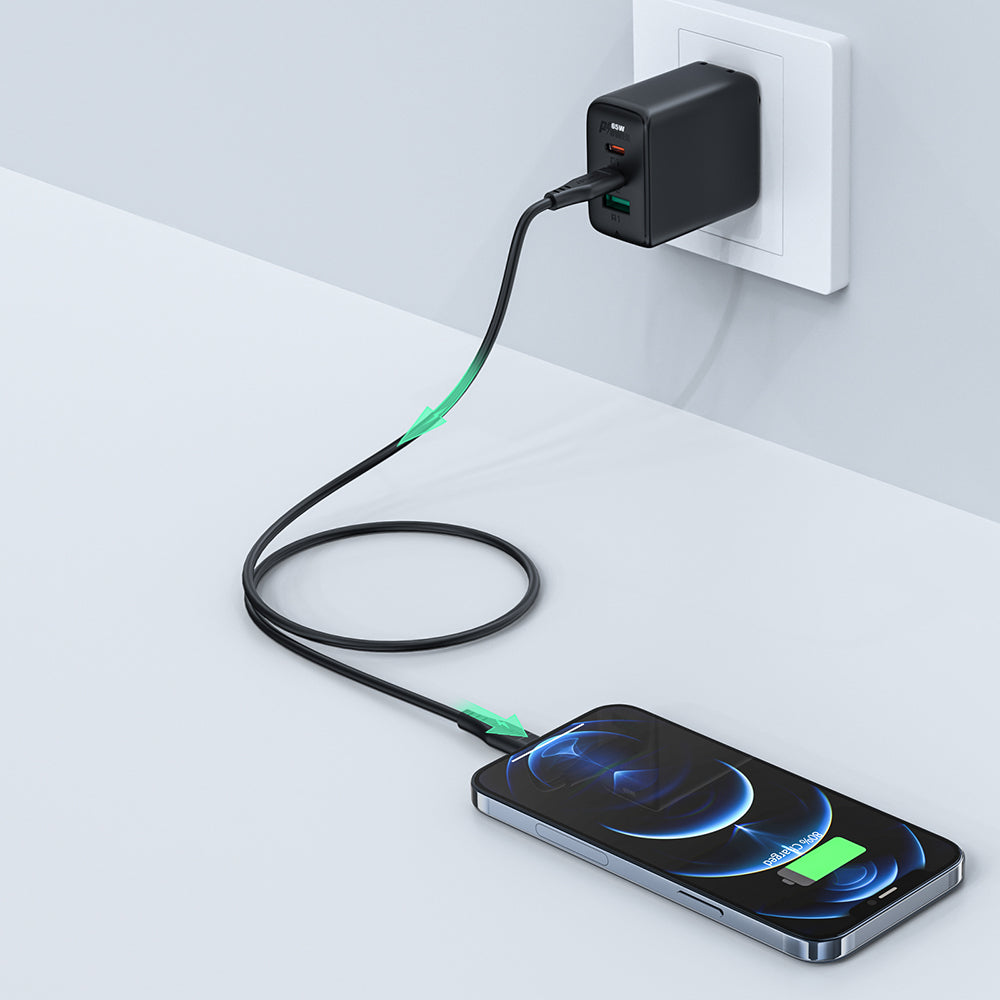 Acefast C3-01 Lightning - USB-C PD laidas 30W 3A 480Mb/s 1.2 m, baltas