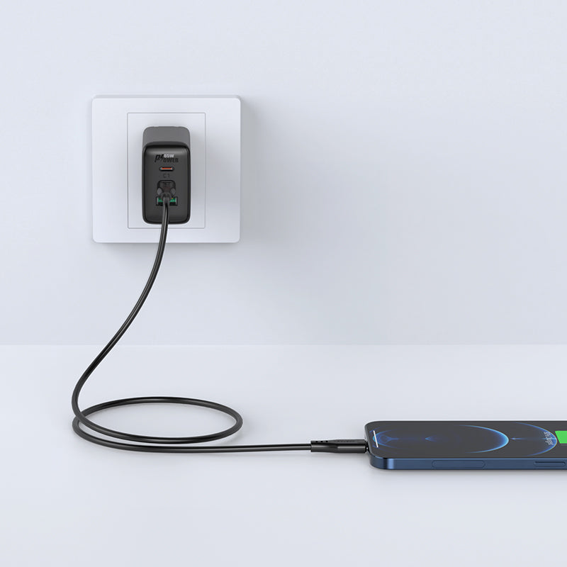 Acefast C3-01 Lightning - USB-C PD laidas 30W 3A 480Mb/s 1.2 m, baltas
