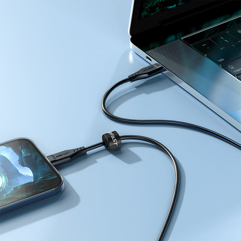 Acefast C3-01 Lightning - USB-C PD laidas 30W 3A 480Mb/s 1.2 m, baltas