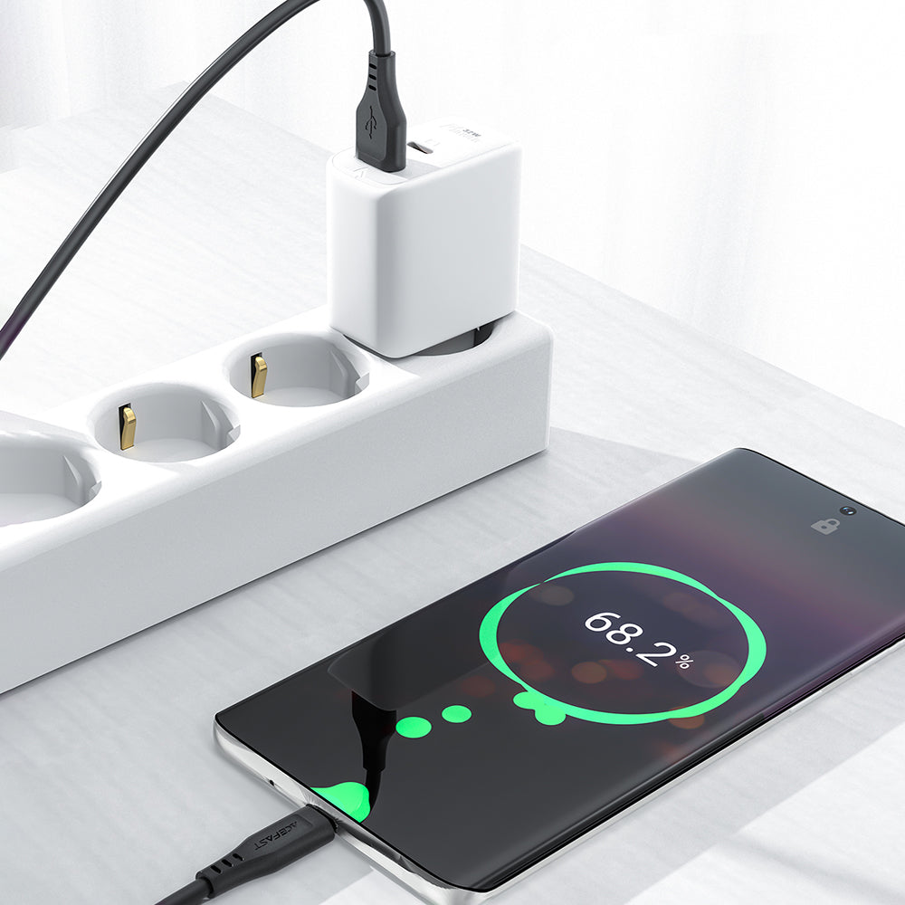 Acefast USB - USB-C laidas 1.2 m, 3A, baltas (C3-04 white)