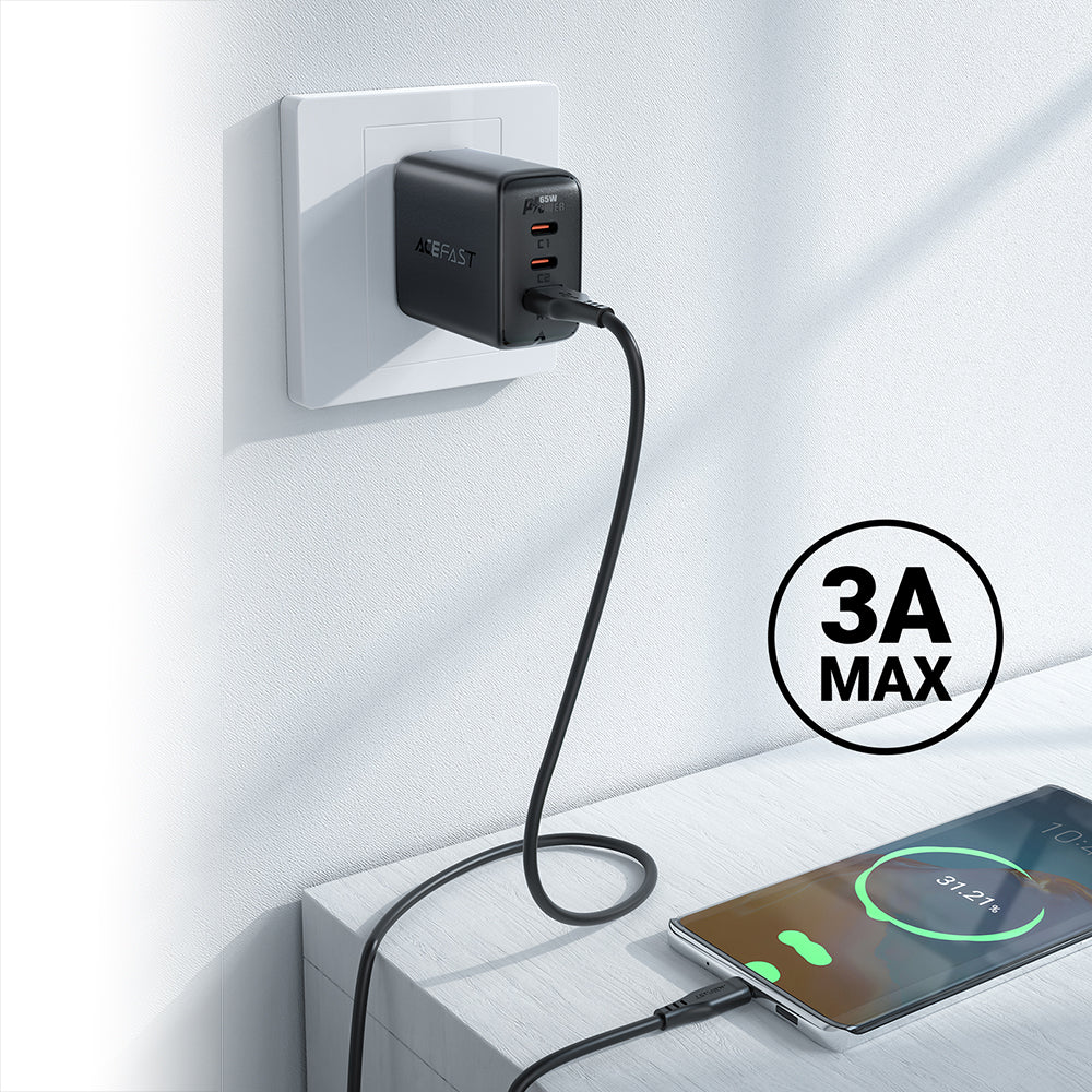 Acefast USB - USB-C laidas 1.2 m, 3A, baltas (C3-04 white)
