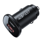 Acefast automobilinis įkroviklis 38W USB Type-C / USB, PPS, Power Delivery, Quick Charge 3.0, AFC, FCP, juodas (B1 juodas)