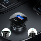 Acefast automobilinis įkroviklis 38W USB Type-C / USB, PPS, Power Delivery, Quick Charge 3.0, AFC, FCP, juodas (B1 juodas)