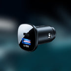 Acefast automobilinis įkroviklis 38W USB Type-C / USB, PPS, Power Delivery, Quick Charge 3.0, AFC, FCP, juodas (B1 juodas)