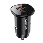 Acefast automobilinis įkroviklis 38W USB Type-C / USB, PPS, Power Delivery, Quick Charge 3.0, AFC, FCP, juodas (B1 juodas)