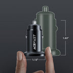 Acefast automobilinis įkroviklis 38W USB Type-C / USB, PPS, Power Delivery, Quick Charge 3.0, AFC, FCP, juodas (B1 juodas)
