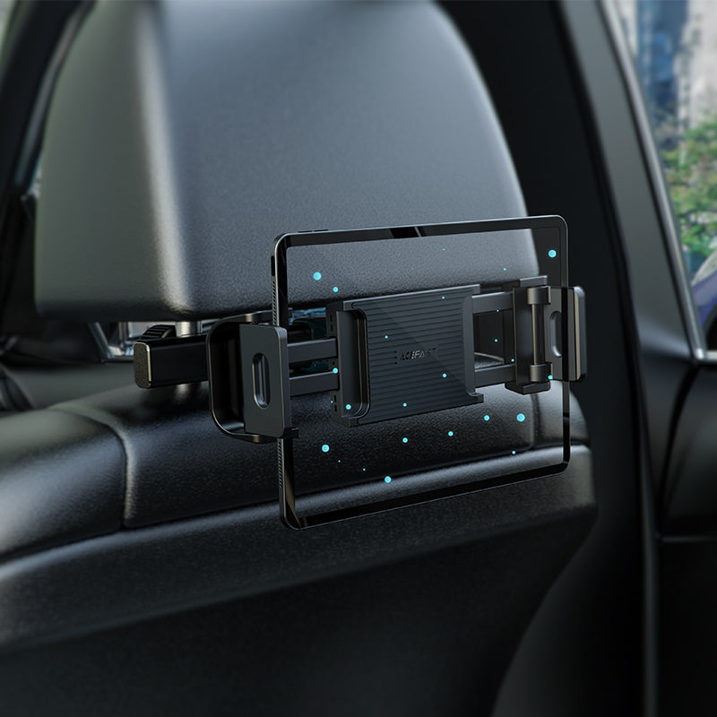 Acefast automobilinis galvos atramos laikiklis telefonui ir planšetei (135-230mm pločio), juodas (D8 black)