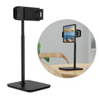 Acefast teleskopinis telefono ir planšetės laikiklis (135-230mm pločio) stalui, 360°, juodas (E4 black)
