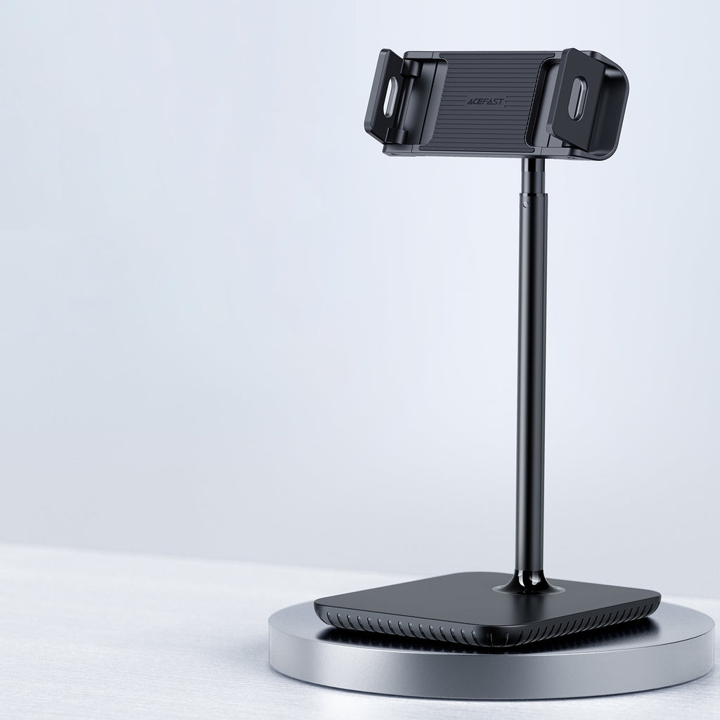 Acefast teleskopinis telefono ir planšetės laikiklis (135-230mm pločio) stalui, 360°, juodas (E4 black)