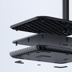 Acefast teleskopinis telefono ir planšetės laikiklis (135-230mm pločio) stalui, 360°, juodas (E4 black)