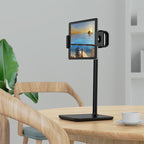 Acefast teleskopinis telefono ir planšetės laikiklis (135-230mm pločio) stalui, 360°, juodas (E4 black)