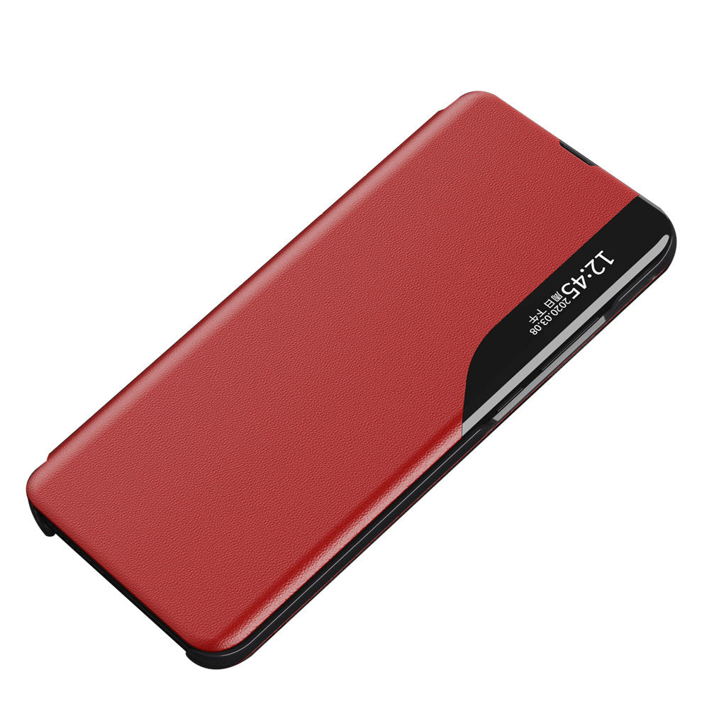 Eco Leather View dėklas Poco M4 Pro 5G – raudonas -- Xiaomi Poco M4 Pro