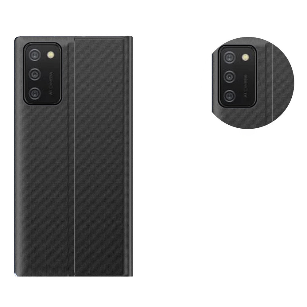 Atverčiamas dėklas su stovu Samsung Galaxy A03s – juodas -- Samsung Galaxy A03s