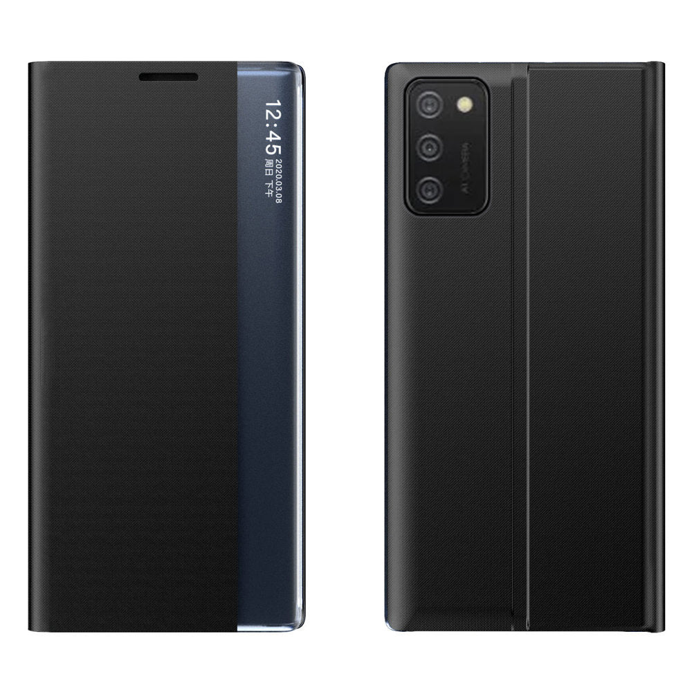 Atverčiamas dėklas su stovu Samsung Galaxy A03s – juodas -- Samsung Galaxy A03s