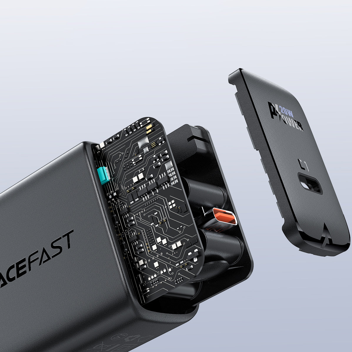 Acefast greitas USB Type-C 20W Power Delivery įkroviklis, baltas (A1 EU baltas)