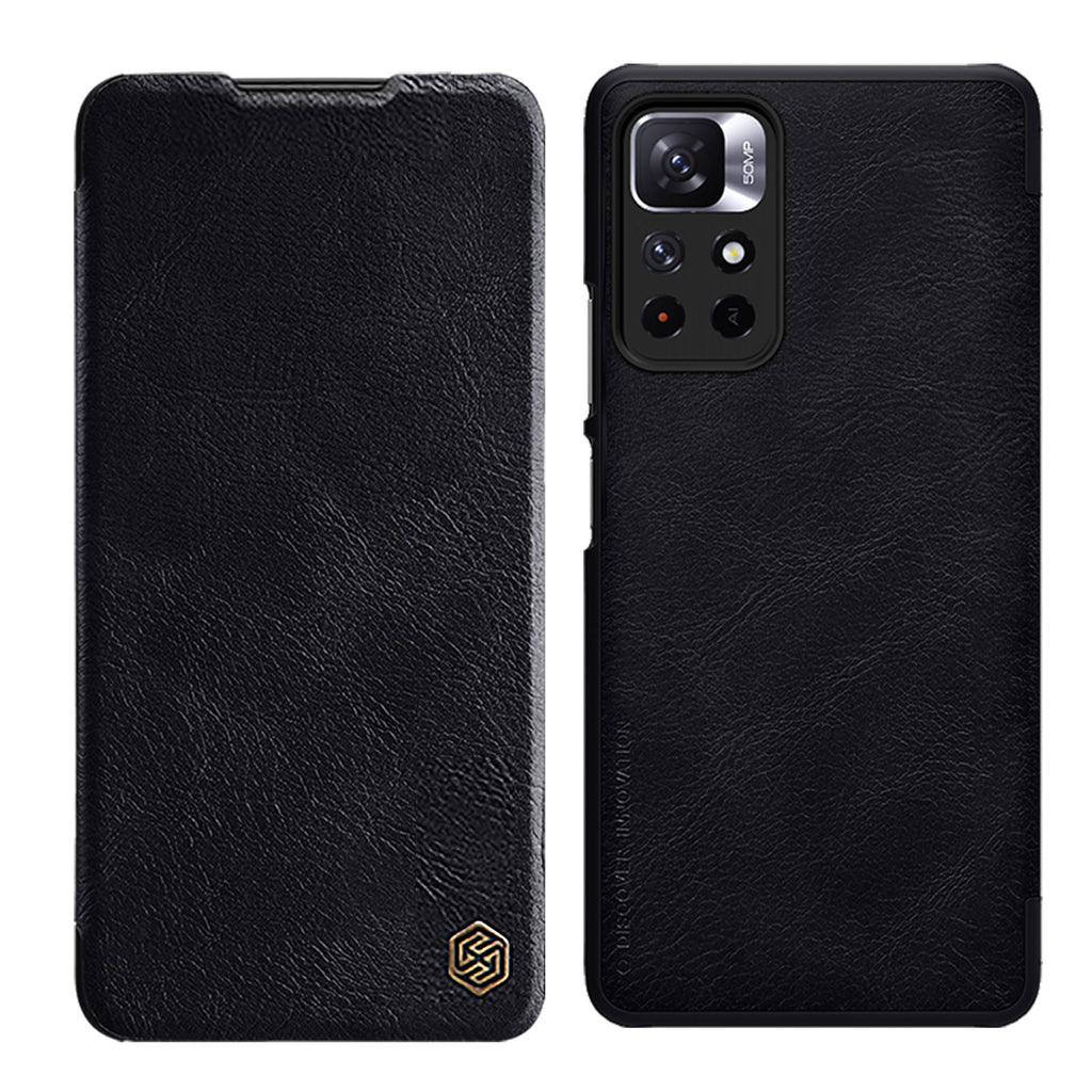 Nillkin Qin dėklas Redmi Note 11T/11S/Poco M4 Pro – juodas -- Xiaomi Poco M4 Pro