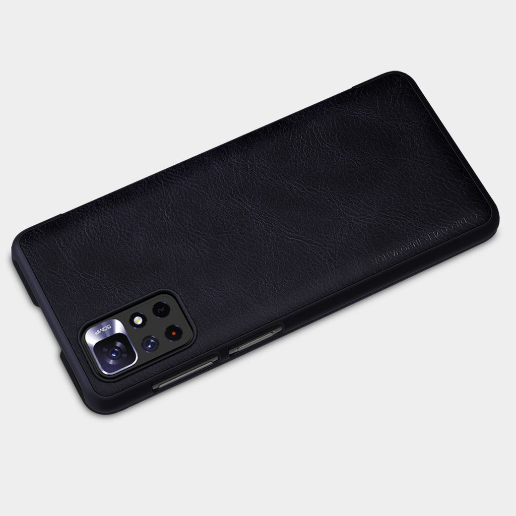 Nillkin Qin dėklas Redmi Note 11T/11S/Poco M4 Pro – juodas -- Xiaomi Poco M4 Pro
