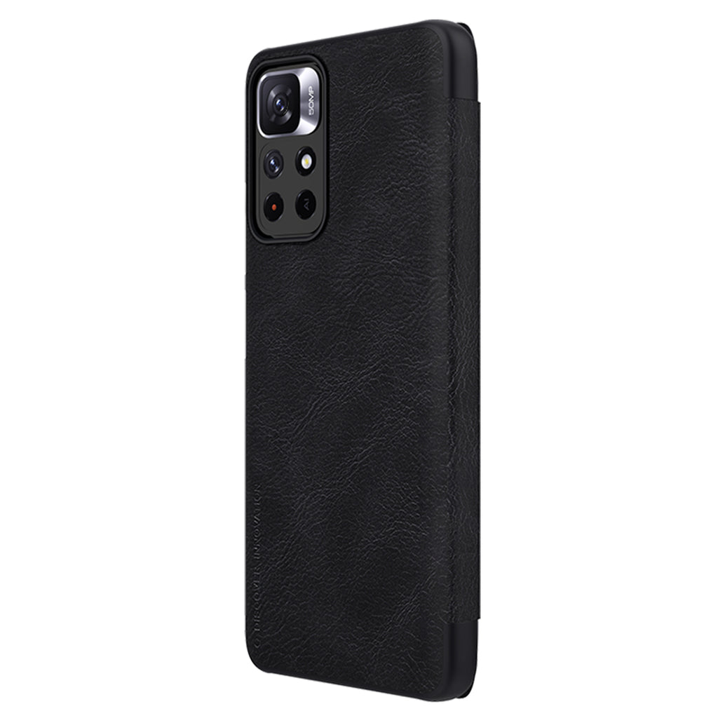Nillkin Qin dėklas Redmi Note 11T/11S/Poco M4 Pro – juodas -- Xiaomi Poco M4 Pro