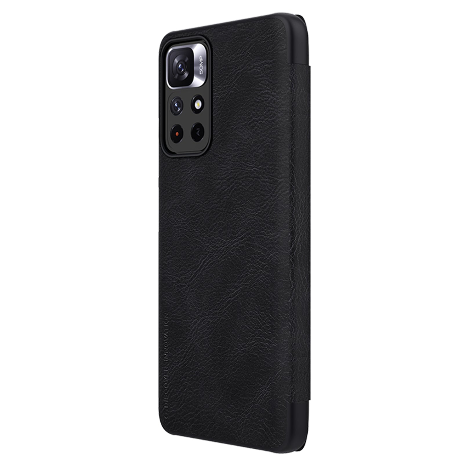 Nillkin Qin dėklas Redmi Note 11T/11S/Poco M4 Pro – juodas -- Xiaomi Poco M4 Pro