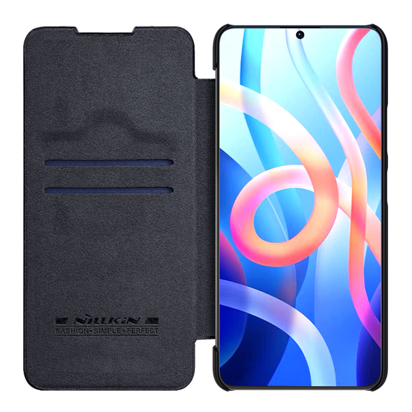 Nillkin Qin dėklas Redmi Note 11T/11S/Poco M4 Pro – juodas -- Xiaomi Poco M4 Pro