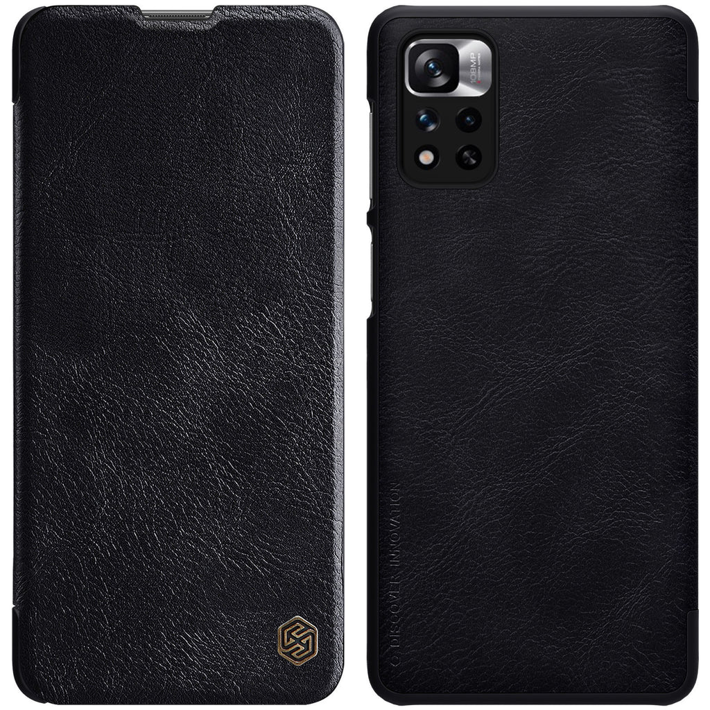 Nillkin Qin atverčiamas dėklas Redmi Note 11 Pro+ – juodas -- Xiaomi Mi 11i HyperCharge