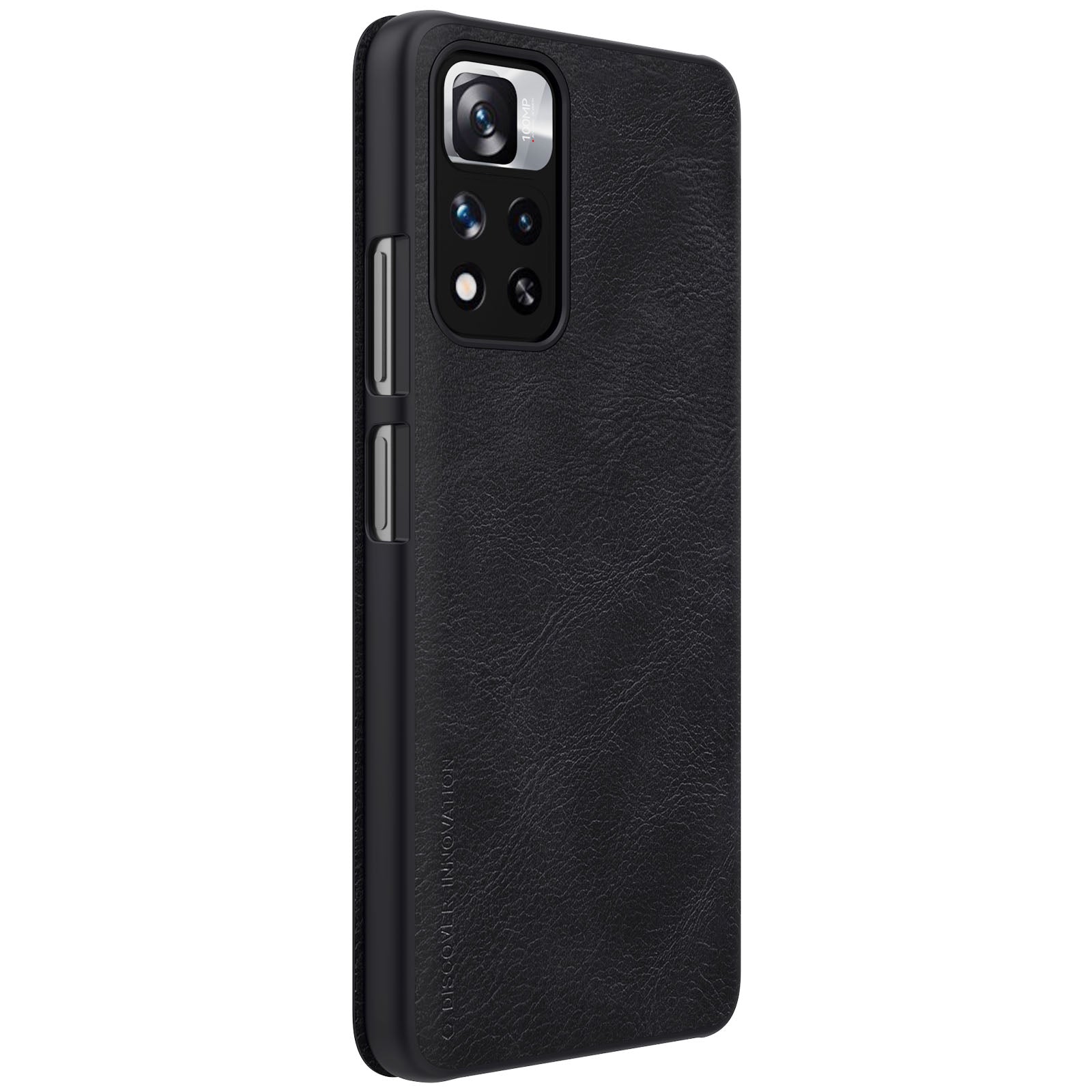 Nillkin Qin atverčiamas dėklas Redmi Note 11 Pro+ – juodas -- Xiaomi Mi 11i HyperCharge
