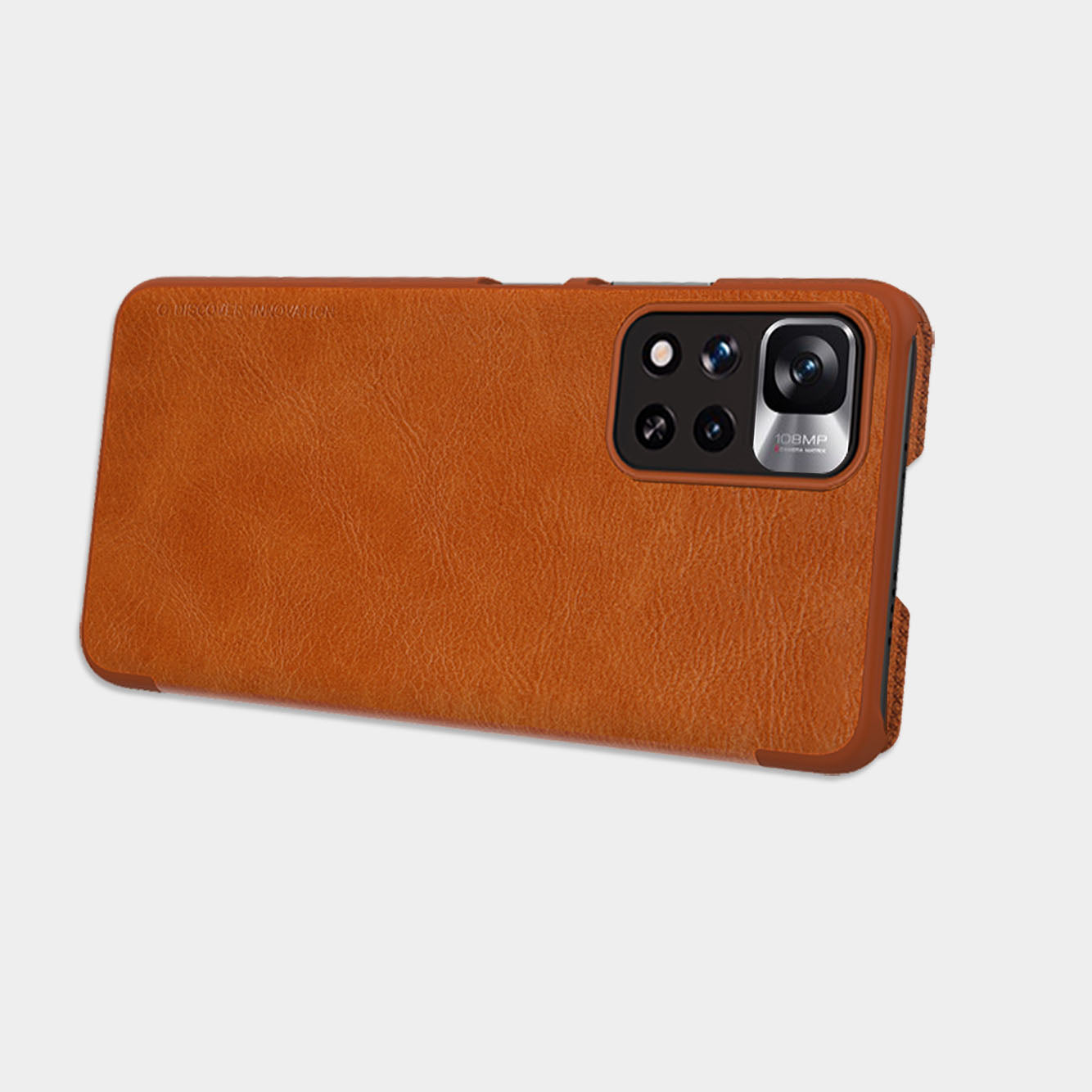 Nillkin Qin dėklas Redmi Note 11 Pro+ / Mi11i – rudas -- Xiaomi Mi 11i HyperCharge