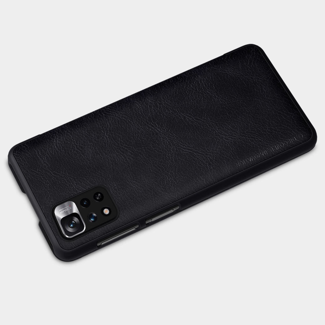 Nillkin Qin dėklas Redmi Note 11 Pro+ / Mi11i – rudas -- Xiaomi Mi 11i HyperCharge