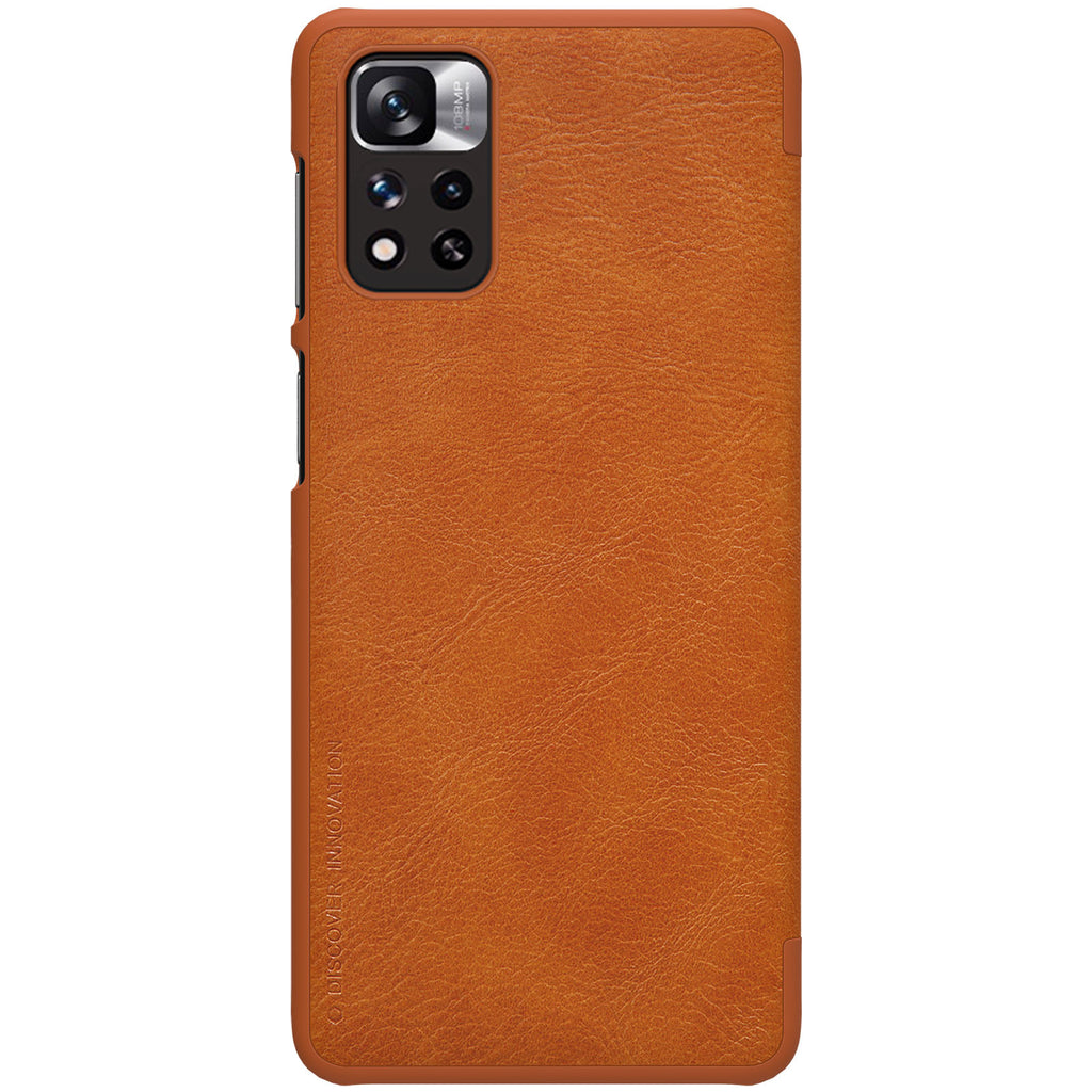 Nillkin Qin dėklas Redmi Note 11 Pro+ / Mi11i – rudas -- Xiaomi Mi 11i HyperCharge