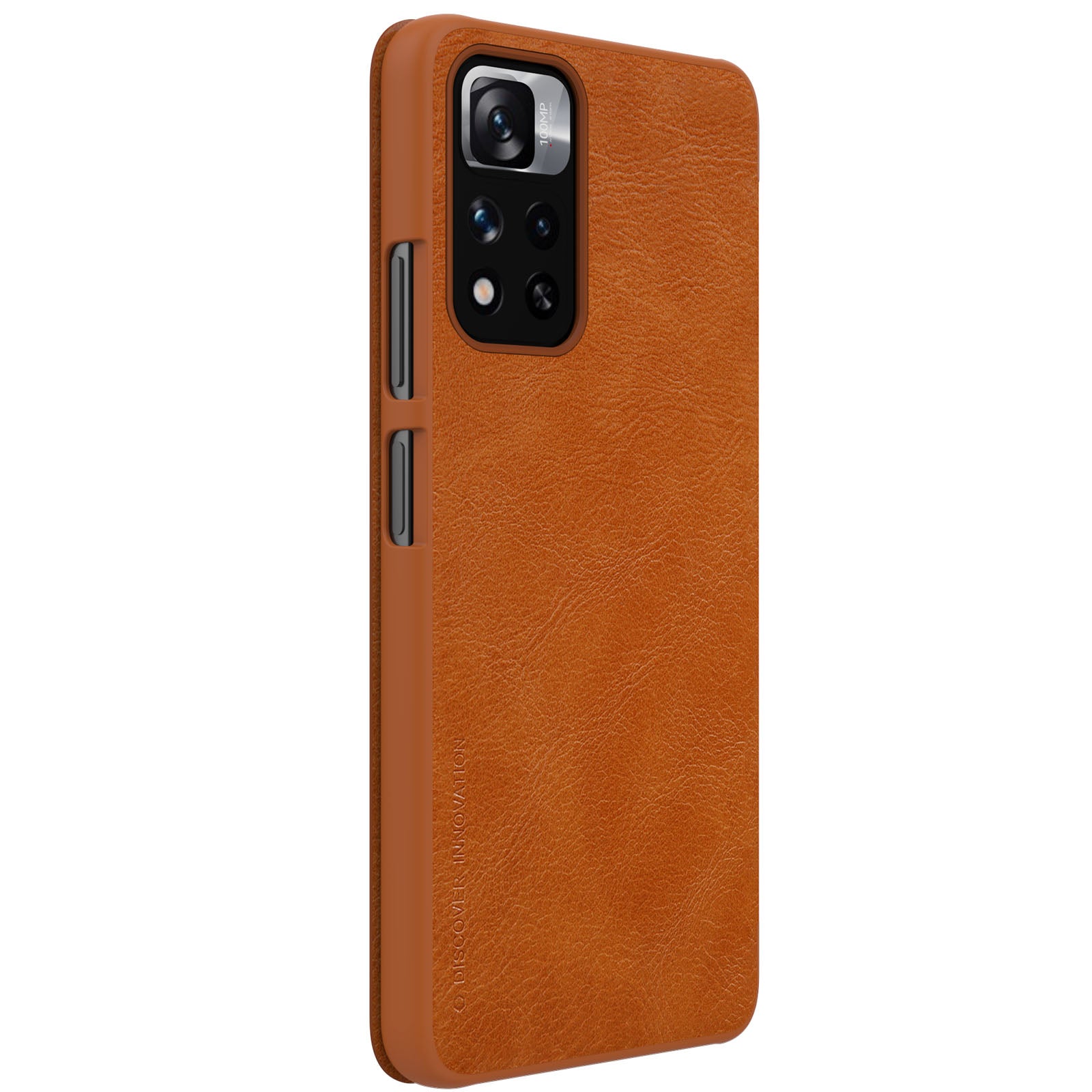 Nillkin Qin dėklas Redmi Note 11 Pro+ / Mi11i – rudas -- Xiaomi Mi 11i HyperCharge