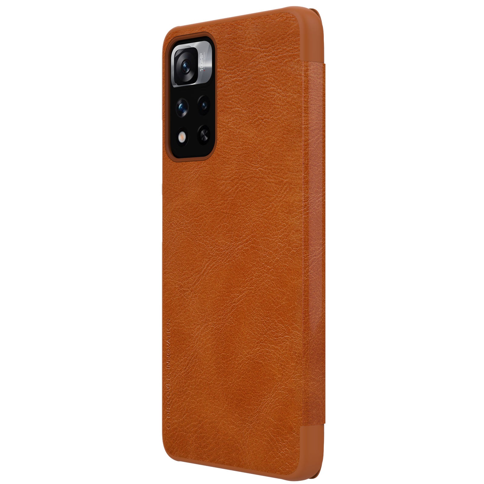 Nillkin Qin dėklas Redmi Note 11 Pro+ / Mi11i – rudas -- Xiaomi Mi 11i HyperCharge