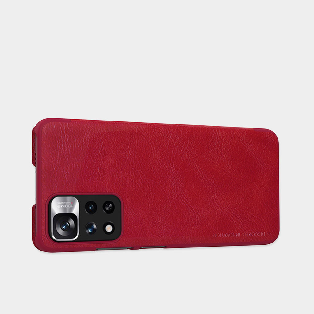 Nillkin Qin dėklas Redmi Note 11 Pro+ / Mi11i – rudas -- Xiaomi Mi 11i HyperCharge