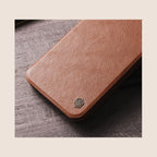 Nillkin Qin Leather Pro dėklas Galaxy S22+ – rudas -- Samsung Galaxy S22+