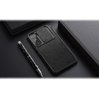 Nillkin Qin Leather Pro dėklas Galaxy S22+ – rudas -- Samsung Galaxy S22+
