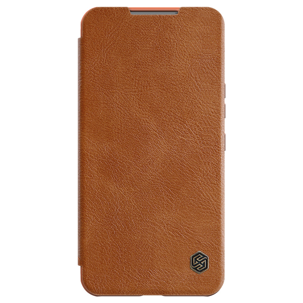 Nillkin Qin Leather Pro dėklas Galaxy S22+ – rudas -- Samsung Galaxy S22+