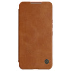 Nillkin Qin Leather Pro dėklas Galaxy S22+ – rudas -- Samsung Galaxy S22+