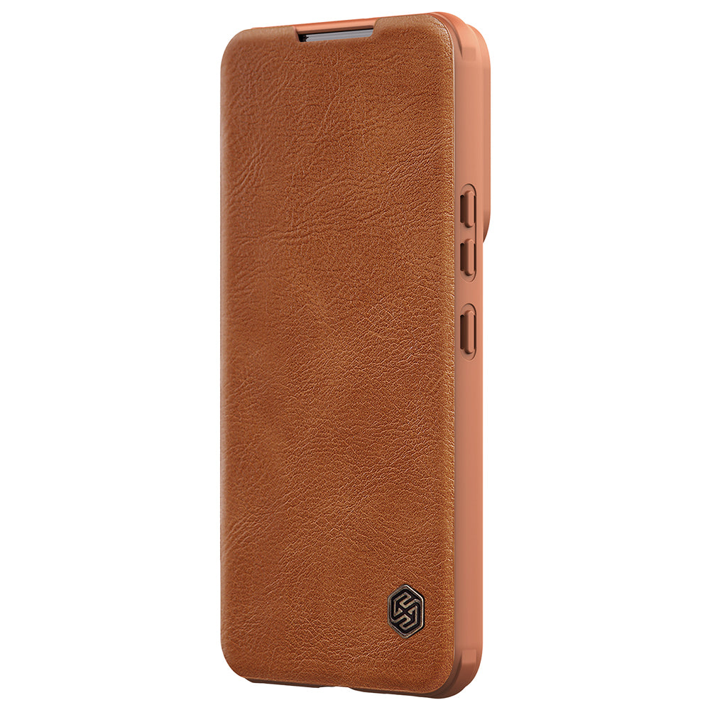 Nillkin Qin Leather Pro dėklas Galaxy S22+ – rudas -- Samsung Galaxy S22+