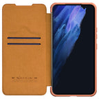 Nillkin Qin Leather Pro dėklas Galaxy S22+ – rudas -- Samsung Galaxy S22+