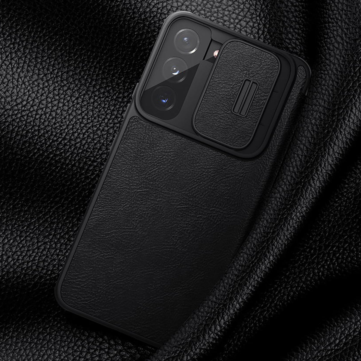 Nillkin Qin Leather Pro dėklas Galaxy S22+ – rudas -- Samsung Galaxy S22+