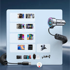 Joyroom JR-CL07 72W 3-in-1 automobilinis įkroviklis su 1.6 m USB-C laidu – juodas