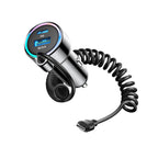 Joyroom JR-CL07 72W 3-in-1 automobilinis įkroviklis su 1.6 m USB-C laidu – juodas